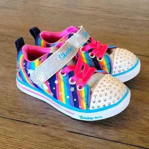 Multi color Skechers twinkle toes sz 8c.